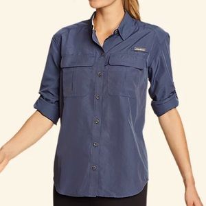 Eddie Bauer Guide UPF XS LS Shirt Navy